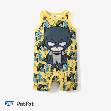 Justice League 1pc Baby Boy Naia? Superman/Batman Print with Slogan All-over Jumpsuit