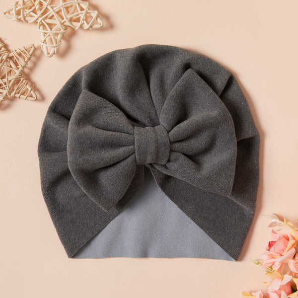 Baby Solid Bowknot Hat