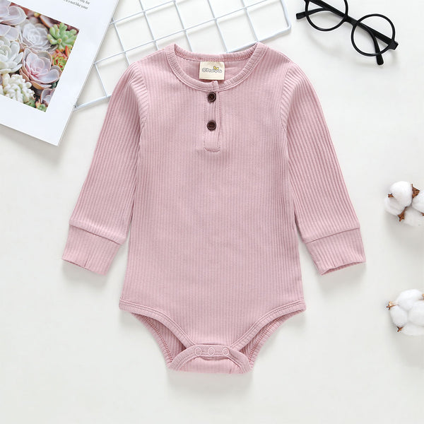 Baby Solid Front Button Bodysuit