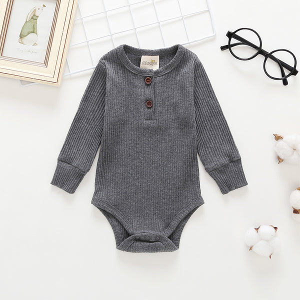 Baby Solid Front Button Bodysuit