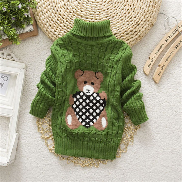 Baby / Toddler Adorable Bear Print Long-sleeve Sweater