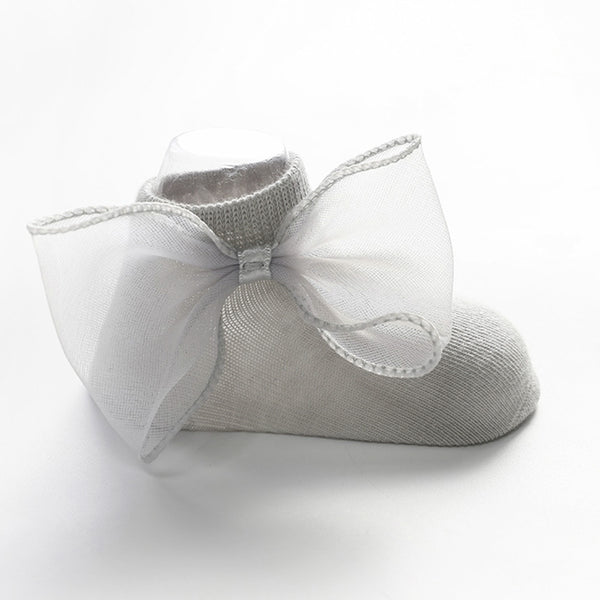 Baby / Toddler Solid Tulle Bowknot Decor Socks