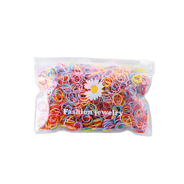 1000 PCS/Pack Hair Ring and Rope Cute Candy Color