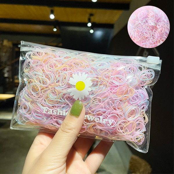 1000 PCS/Pack Hair Ring and Rope Cute Candy Color