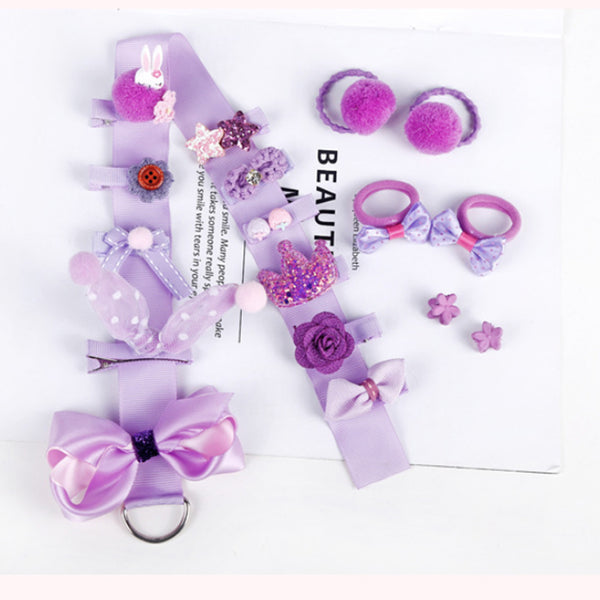 Bow Knot Decor Hair Accessory Sets for Girls