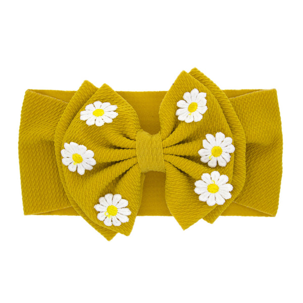 Daisy Decor Solid Color Headband for Girls