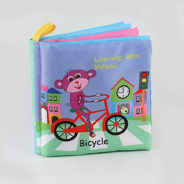 Cloth Baby Book Vegetable Fruit Vehicle Graphics Cloth book Touch and Feel Early Educational and Development Toy
