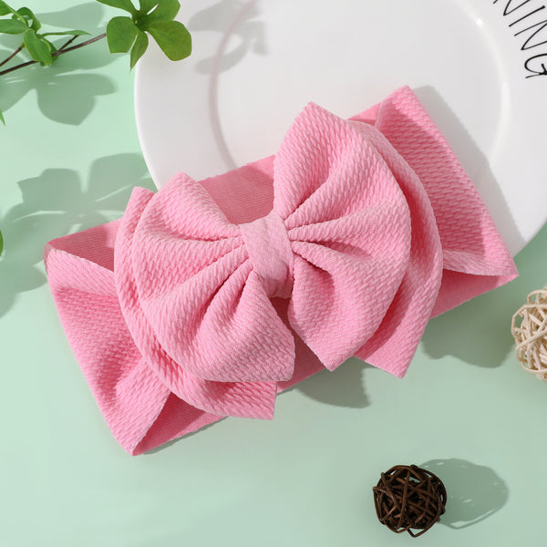 Pure Color Double Layer Bow Headband for Girls