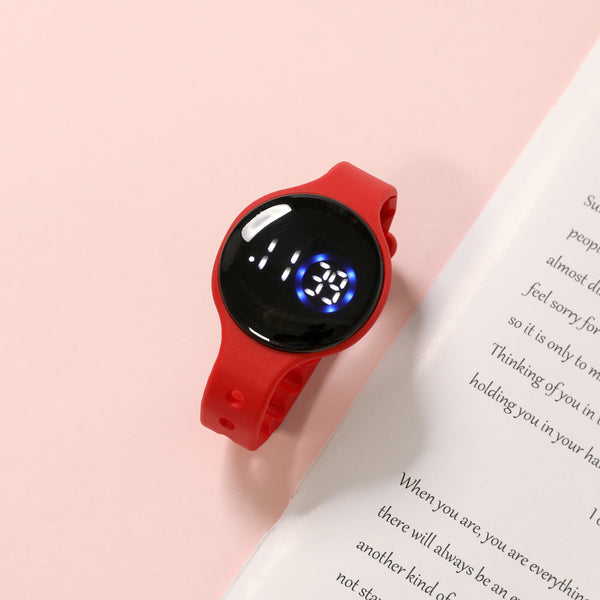 Kids LED Watch Waterproof Digital Smart Round Dial Electronic Watch Bracelet With Packing Box With Electricity