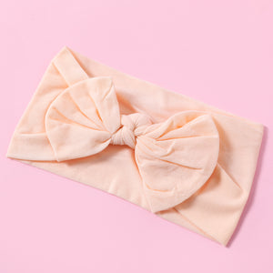 Pure Color Bow Headband for Girls