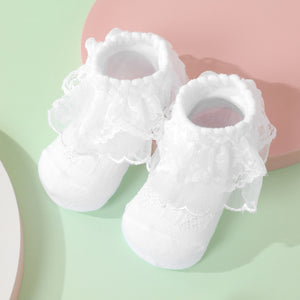 Baby  Toddler  Kid Mesh Lace Trim Princess Socks