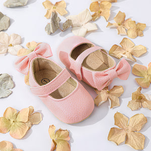 Baby  Toddler Back Bow Decor Soft Sole Non-slip Prewalker Shoes