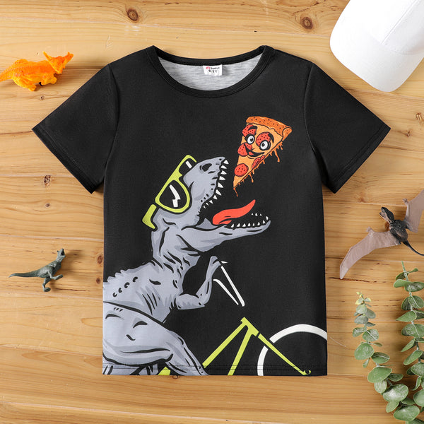 Kid Boy Animal Dinosaur Print Short-sleeve Tee
