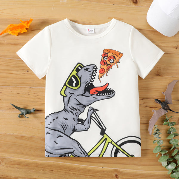 Kid Boy Animal Dinosaur Print Short-sleeve Tee