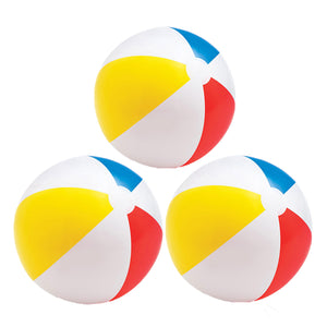 3-pack Beach Balls Color Ball Inflatable Beach Balls for Swimming Pool Beach Outdoor Lawn Games Summer Party Favors Water Toys