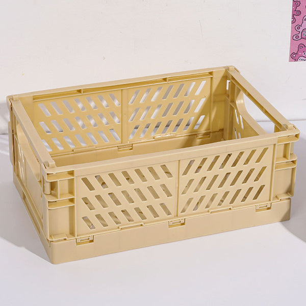 Creative Foldable Plastic Storage Basket Desktop Stationery Organizer Box