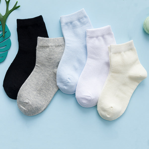 5-pairs Baby / Toddler / Kid Simple Plain Socks