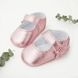 Baby/Toddler Wavy Trim Bow Velcro Prewalker Shoes