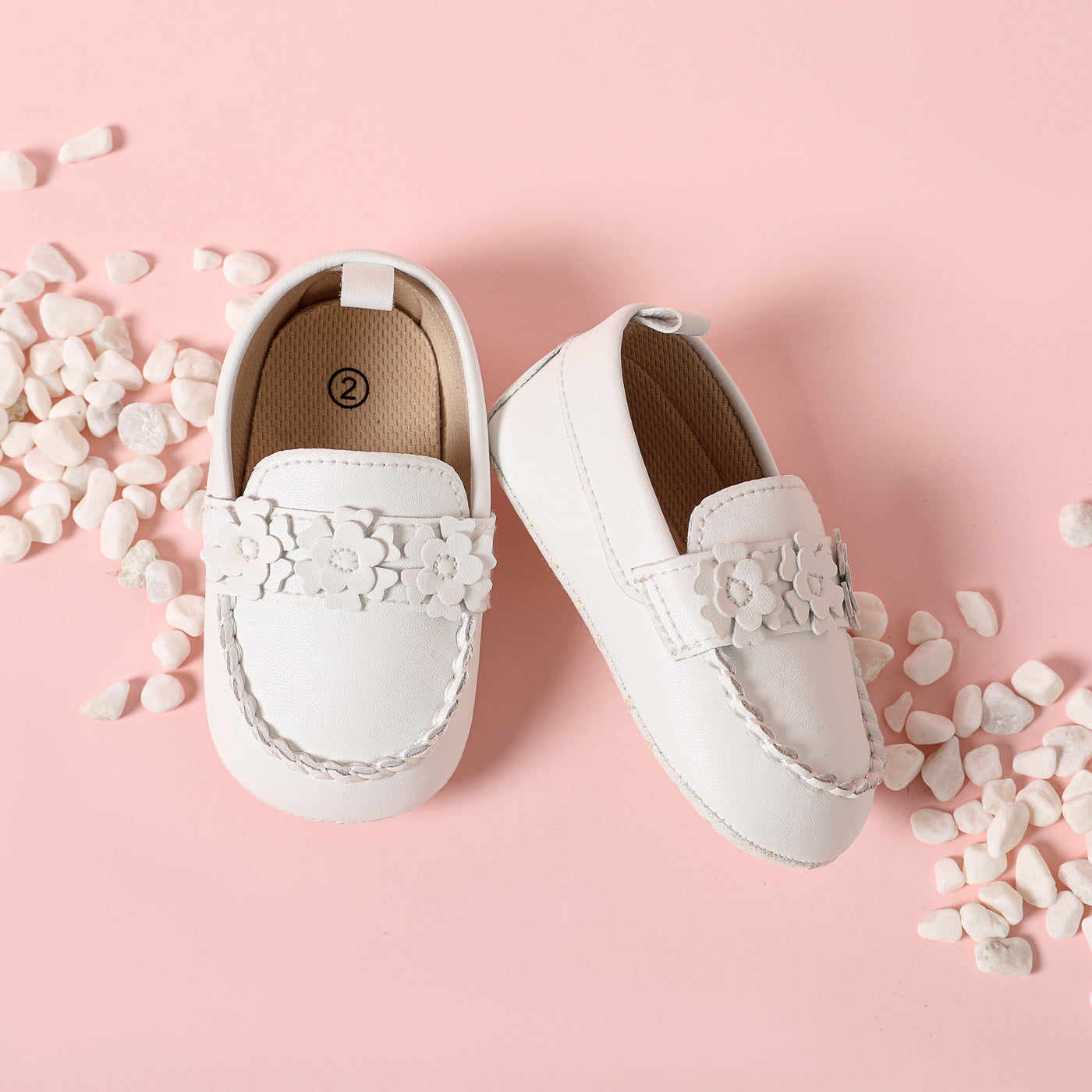 Baby/Toddler Floral Decor Slip-on Loafers Prewalker Shoes