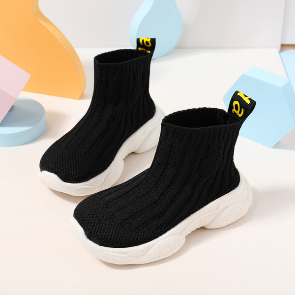 Toddler/Kid Letter Graphic Sock Sneakers