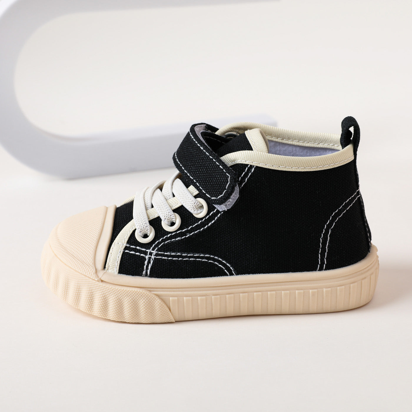 Toddler / Kid High Top Lace Up Velcro Canvas Shoes