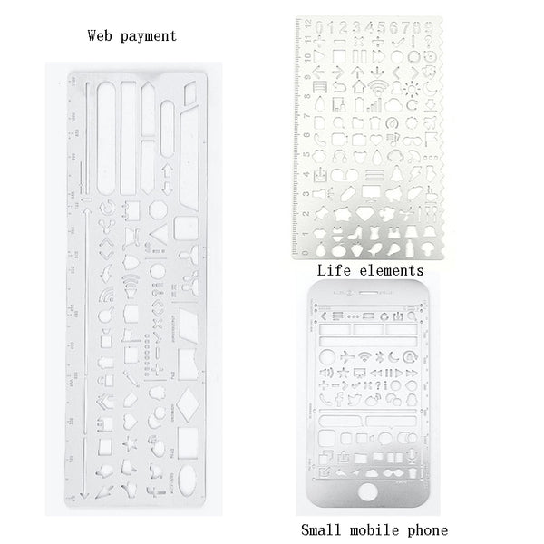 3-pack Metal Stencil Bookmark DIY Stencil Templates for Engraving Painting Scrapbooking