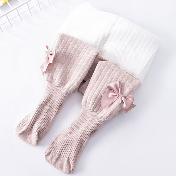 Baby  Toddler Bow Decor Thermal Tights Pantyhose