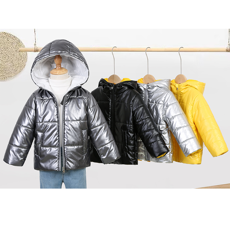 Toddler Boy/Girl Trendy Metallic Waterproof Windproof Waterproof Hooded Coat