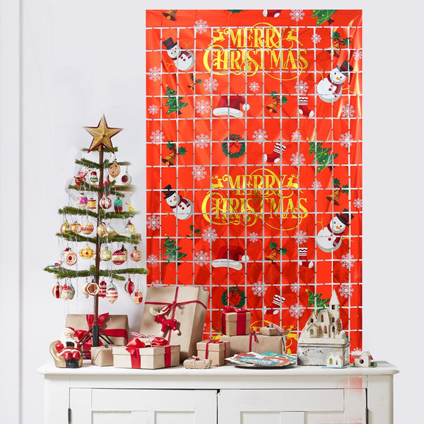 Christmas Shimmer Wall Panels Backdrop Decor Multicolor Glitter Panels Curtain Party Decorations