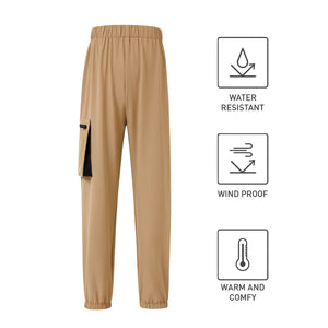 Activewear Kid Boy Solid Color Pocket Design Elasticized Pants