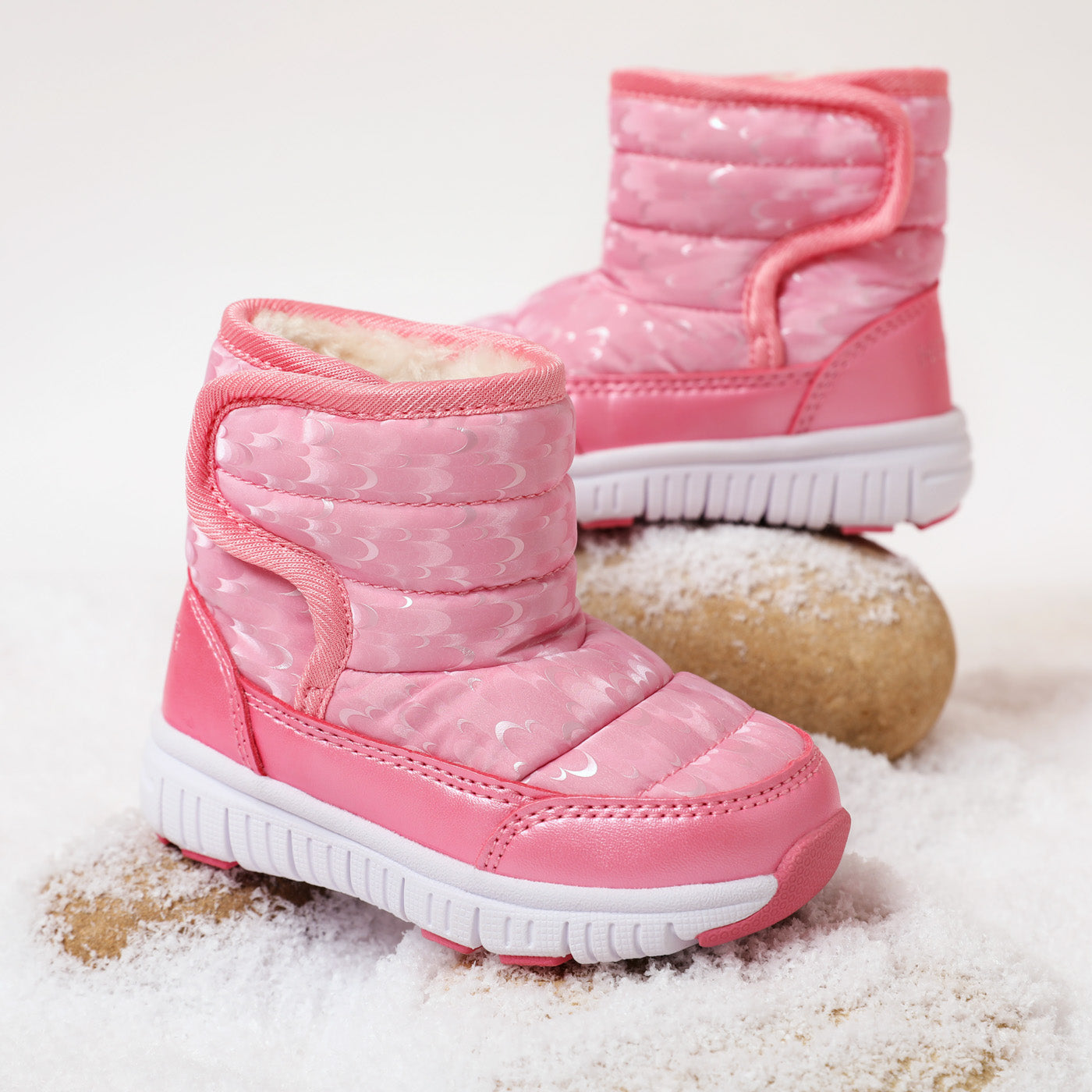 Toddler  Kid Fleece Lined Waterproof Pink Thermal Snow Boots