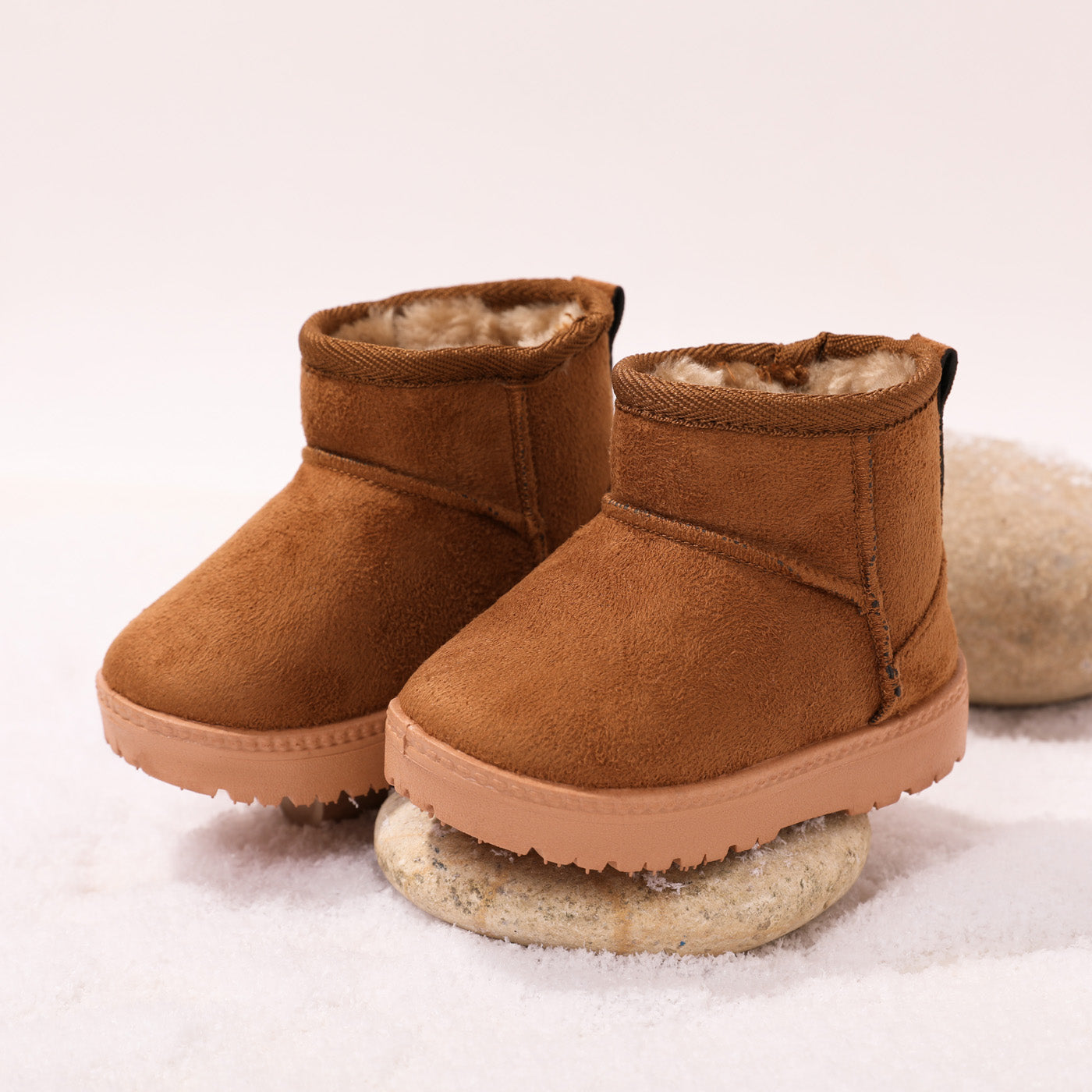 Toddler / Kid Solid Fleece-lining Thermal Snow Boots