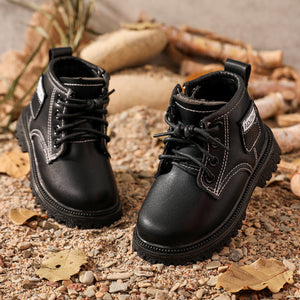 Toddler Fashion Lace Up Black Boots