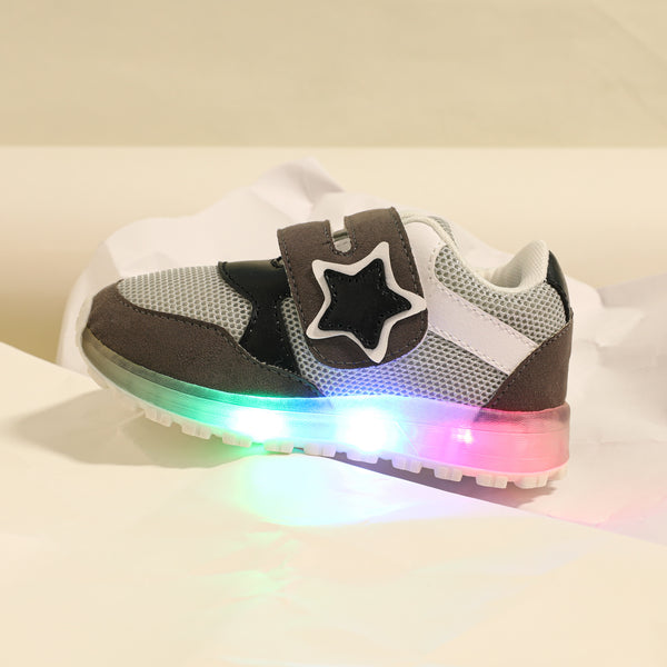 Toddler  Kid Star Pattern Mesh Panel Casual LED Shoes