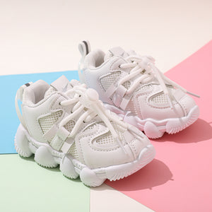 Toddler White Breathable Sneakers