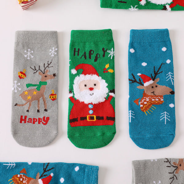 3-pairs Baby / Toddler Christmas Thermal Socks Set
