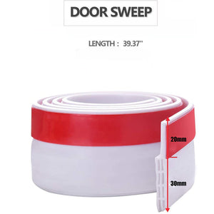 Door Draft Stopper Under Door Draft Blocker Strong Adhesive Door Sweep Dust and Noise Insulator Weather Stripping Noise Stopper