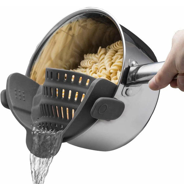 Pasta Strainer and Pot Strainer Silicone Clip On Strainer for Pots Pans Bowls