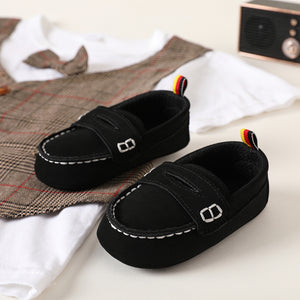 Baby / Toddler Stitch Detail Black Loafers