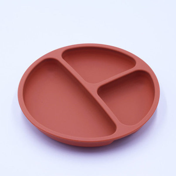 1Pc/2Pcs Baby Toddler Silicone Divided Plates Feeding Safe Kids Dishes Dinnerware
