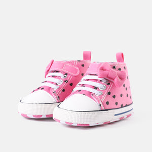 Baby / Toddler Bow Decor Heart Print Prewalker Shoes
