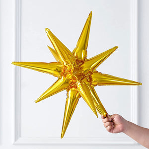 1Pc Exploding Star Balloon Gold Star Cone Balloon Party Decoration Supplies
