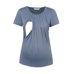 Maternity Ruched Front Short-sleeve Tee