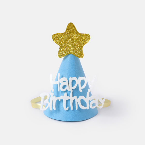 Happy Birthday Felt Hat Cone Hats Art Craft Caps Birthday Party Accessories