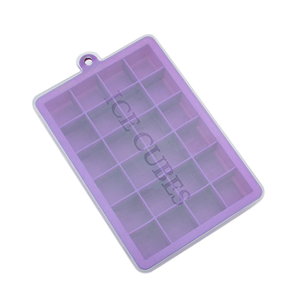 24 Grids Silicone Ice Cube Tray Mold Ice Cube Maker Container with Cover