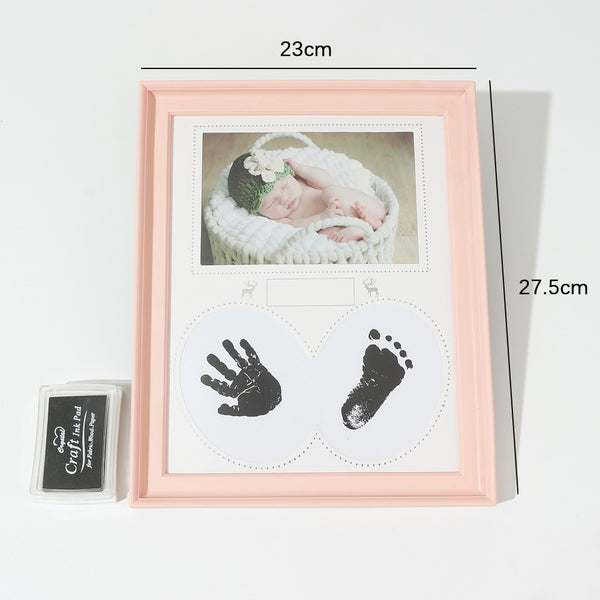 Baby Handprint & Footprint Makers Kit Keepsake for Newborn Boys Girls Baby Milestone Picture Frames New Mom Baby Shower Gifts