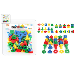 50pcs Toddler Plastic Building Blocks Puzzle Toy