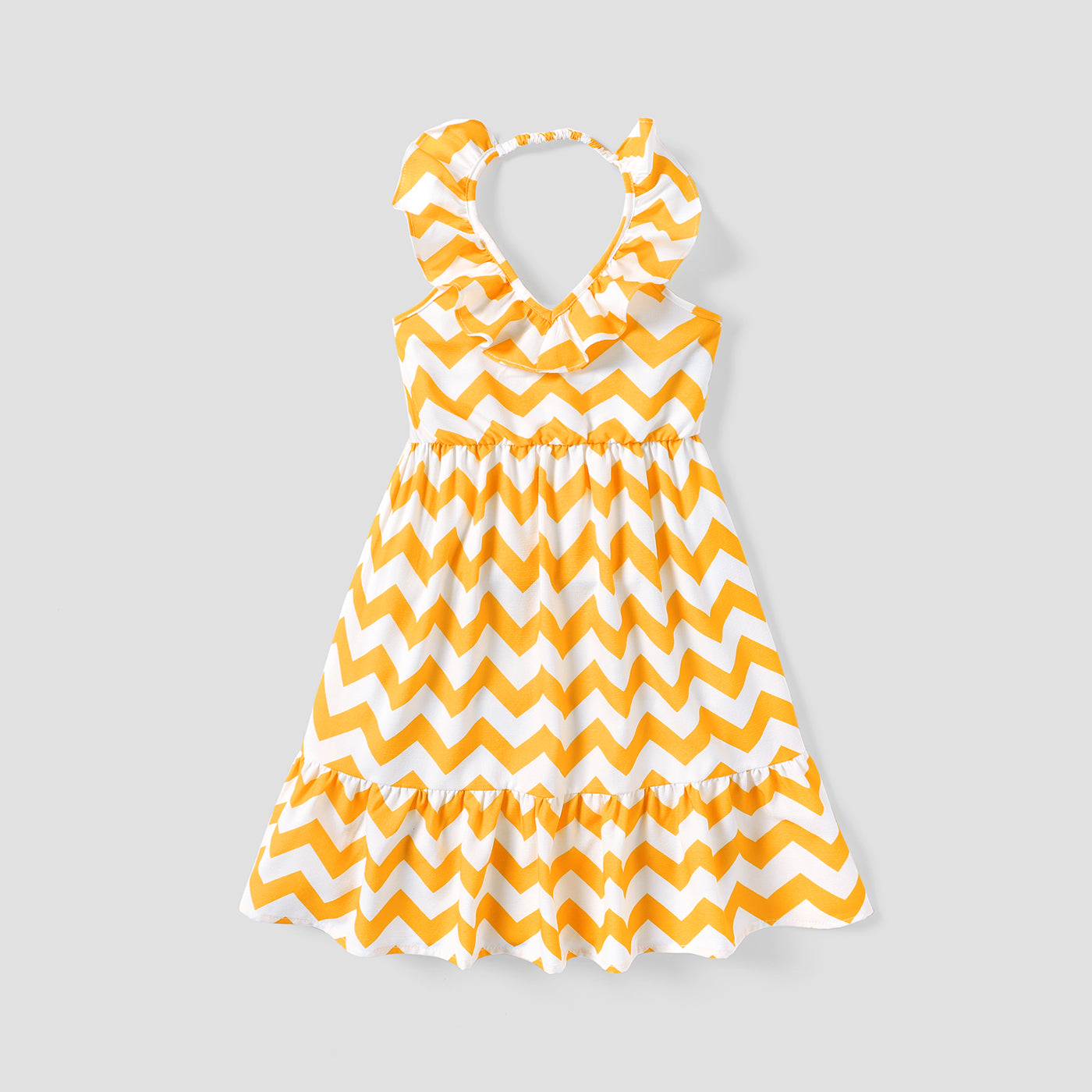 Toddler Girl Chevron Stripe Sleeveless Halter Dress