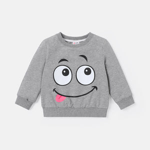 Baby Boy/Girl Cotton Graphic Print Long-sleeve Sweatshirt