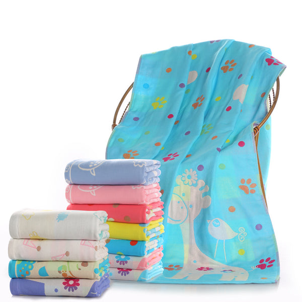 3 Layers Gauze Cartoon Cute child towel High-Quality Bath Towel Toddler